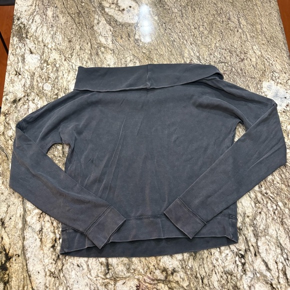 We The Free Charcoal Off-Shoulder Long Sleeve Top - Picture 4 of 4